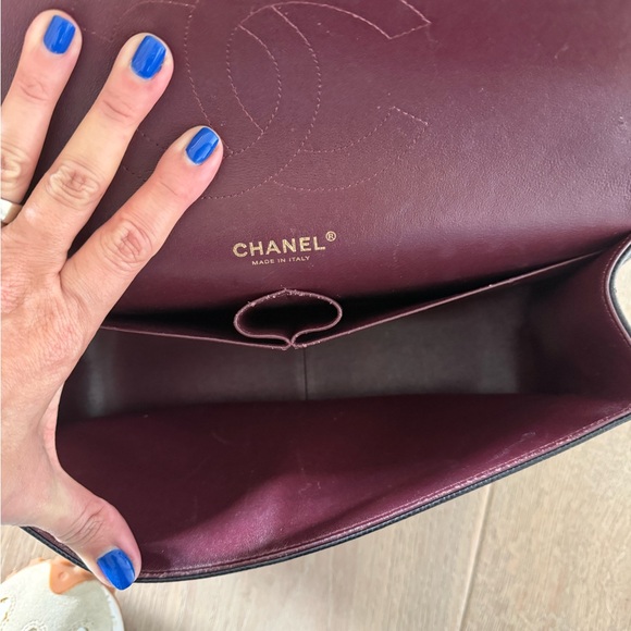 Chanel black Jumbo Classic Caviar Double Flap Quilted Leather Chain Bag - Picture 12 of 14